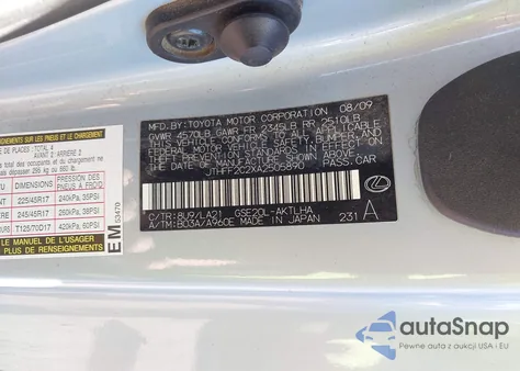 2010 Lexus Is 250C z USA, uszkodzony, nr VIN JTHFF2C2XA2505890